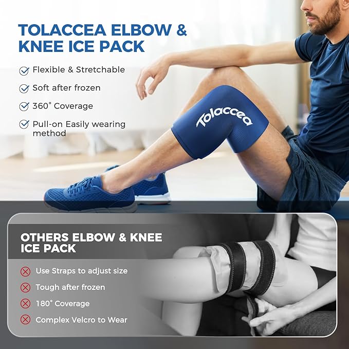 Tolaccea Hot & Cold Therapy Flexible Ice Packs Cold Therapy Compression Sleeve - Image 5