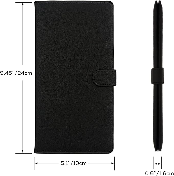 Car Registration and Insurance Holder, Leather Magnetic Shut Vehicle Glove Box - Image 4