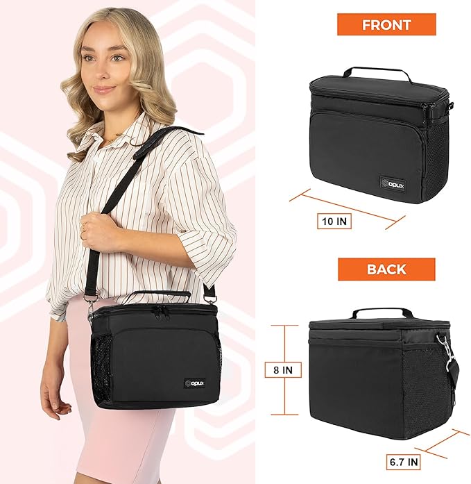 opux Insulated Lunch Bag for Men Women, Soft Lunch Box for Office Work School - Image 2