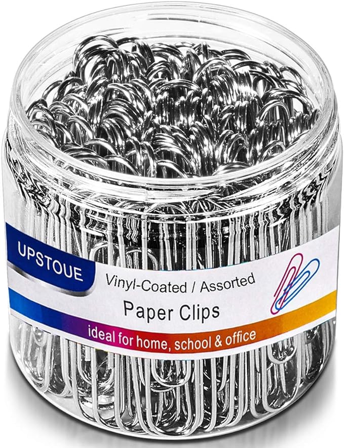 Vinaco Paper Clips Smooth Silver, 100 Pack Paper Clips Large 2Inch, Durable & by LightingMadeSimple