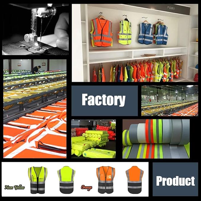 YOWESHOP High Reflective Visibility Safety Vest Custom Your Logo Safety Workwear - Image 6