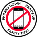"Phones Down Heads Up" Safety Sign by GraphicalWarehouse