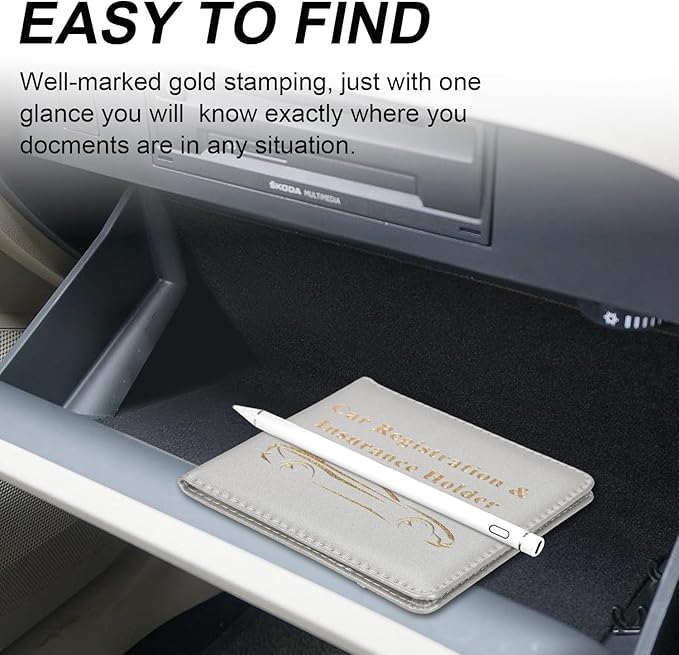 Cacturism Car Registration and Insurance Holder, Vehicle Glove Box Car - Image 5