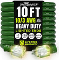 10ft Outdoor/Indoor Extension Cord 10/3 Gauge Ultra Heavy Duty 3 Prong SJTW by LifeSupplyUSA