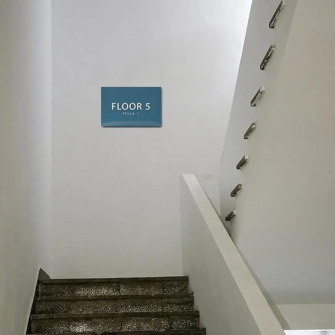 6" X4" Floor 5 Sign - Image 5
