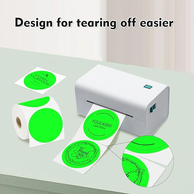 3 X 3 Inch Color Coding Dot Labels Circle Thermal Printable Waterproof 500 Pcs - Image 3