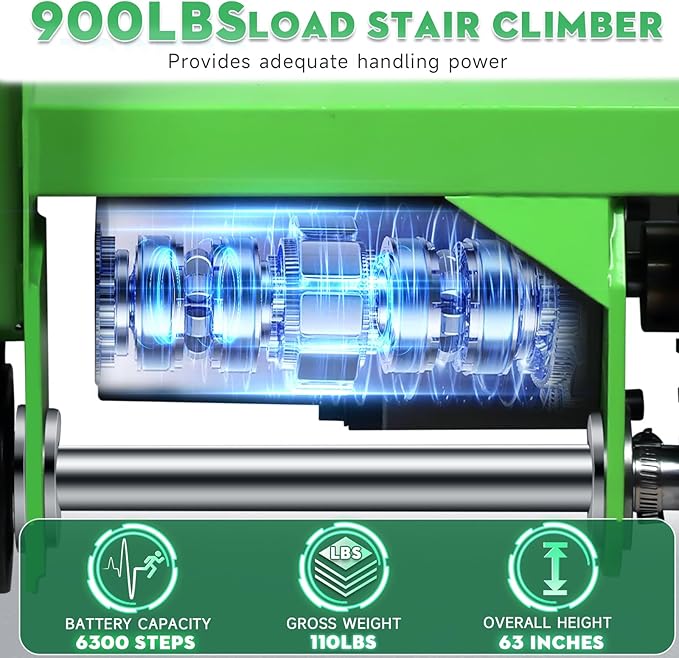 Electric Stair Climbing Hand Trucks Dolly Cart, 900lb Capacity Heavy Duty Stair - Image 3
