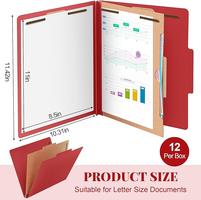 Skyygemm 12 Pack Classification Folders Letter Size Bulk - Image 2