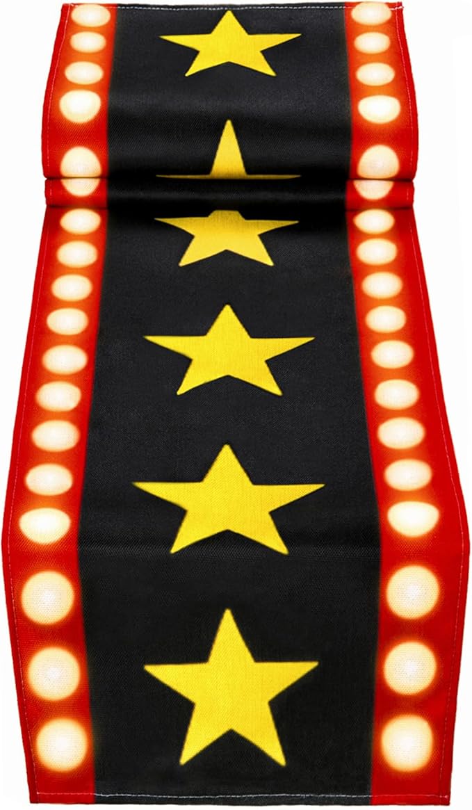 13 x 72 Inch Movie Night Table Runner by WHQXFDZ