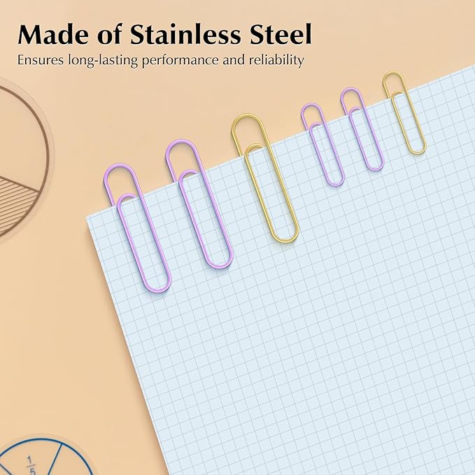 Cute Paper Clips Binder Clips Combo Set, 165 Psc, Cute Office Supplies Set - Image 2