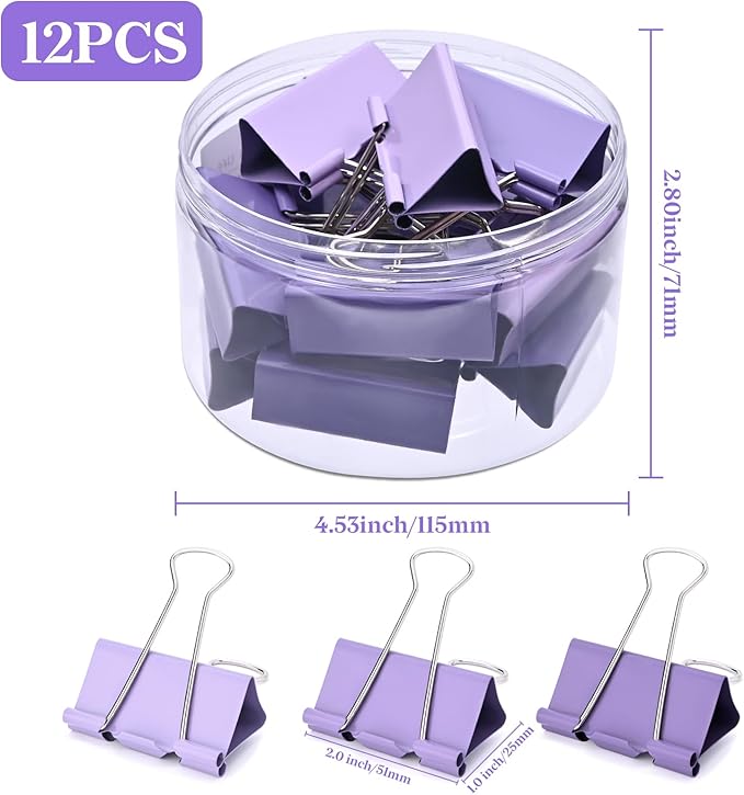 Temiary Aesthetic Binder Clips, Binding Paperwork Clamps - Image 2