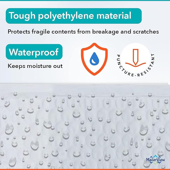 White Small Bubble Mailers 4x8 Inch #000 | Thick Padded Poly Bubble Mailer - Image 3