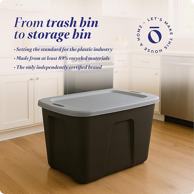 HOMZ Durable Molded Bin, Plastic Storage Container - Image 7