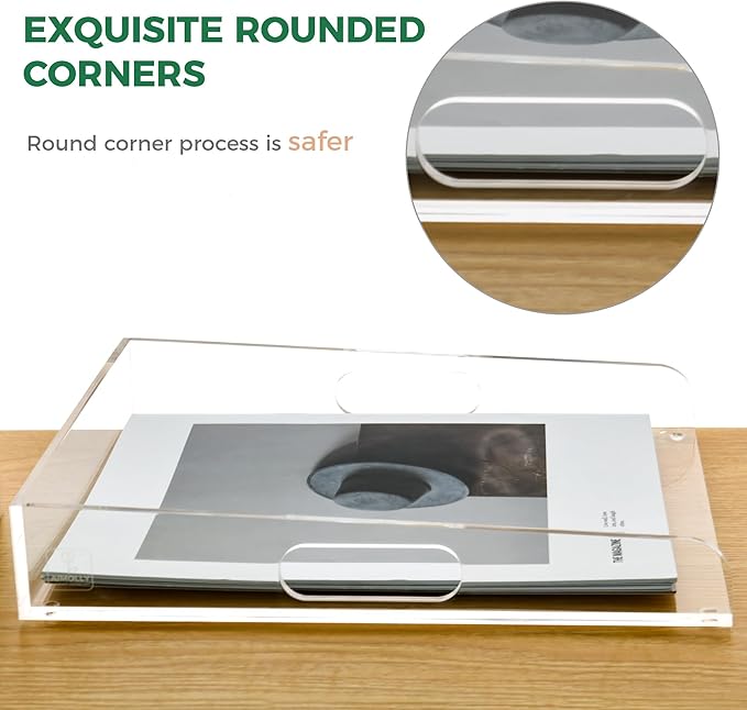 Clear Acrylic Paper Trays, Desk File Organizer, A4 Paper Holder, Low-Profile - Image 5