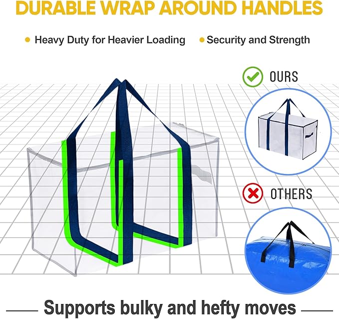VENO 2 Pack Moving Bags and Large Christmas Storage Bins - Image 5