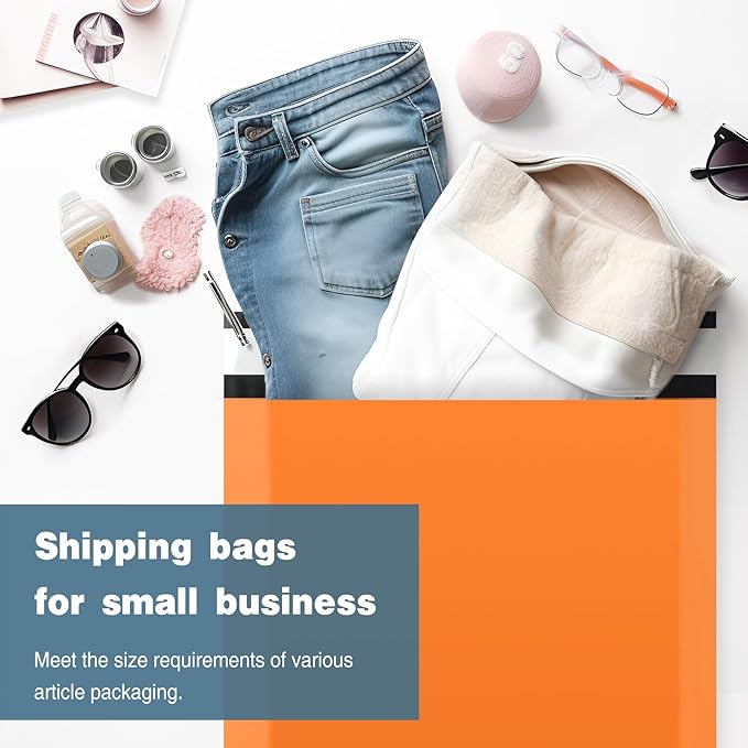 Famagic 200pcs Poly Mailers 10x13 Inch Shipping Bags Orange Shipping Envelopes - Image 5
