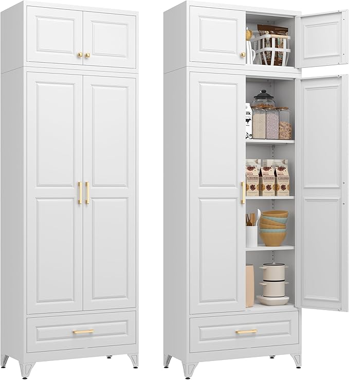 Kitchen Pantry Cabinet, Metal Storage Cabinet by POLUP