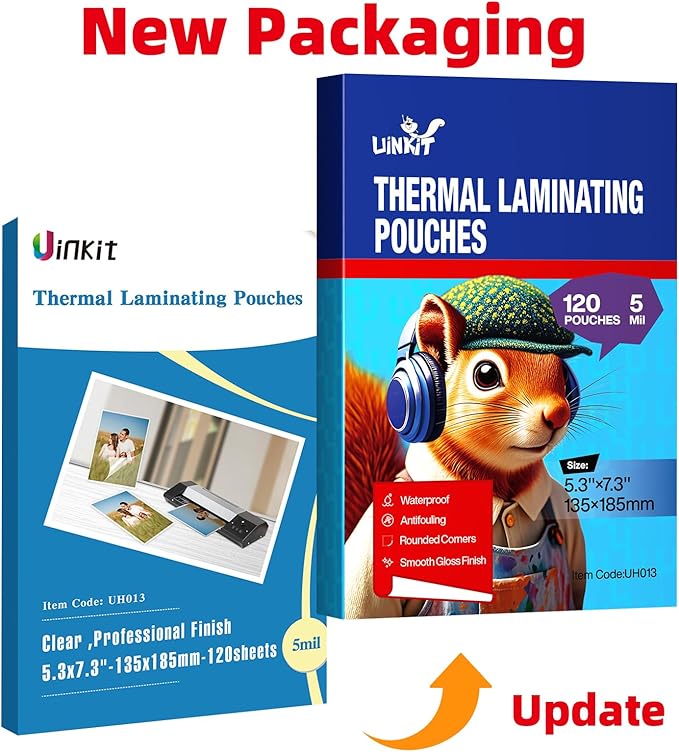 Uinkit Photo Laminating Pouches 5x7 inches 5mil Thickness Extra Protection - Image 2