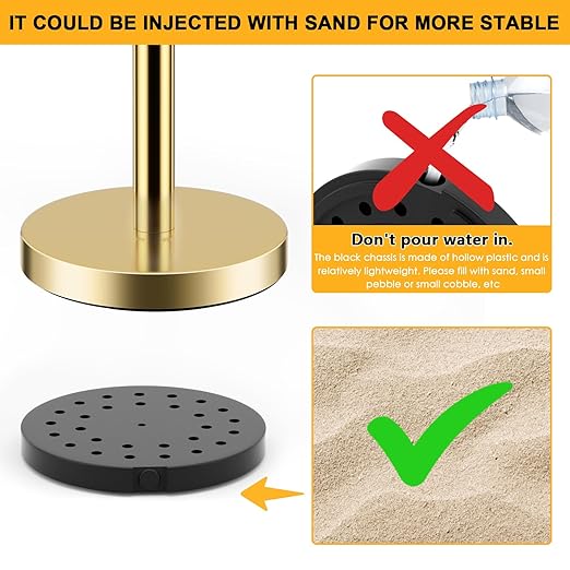 LOVMOR 12Pcs Gold Stanchion Posts Queue - Image 6