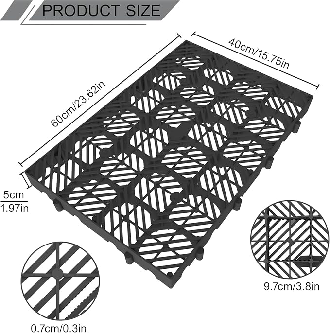 Plastic Pallet, Safety Storage Nestable Shipping Grid Pads - Image 2