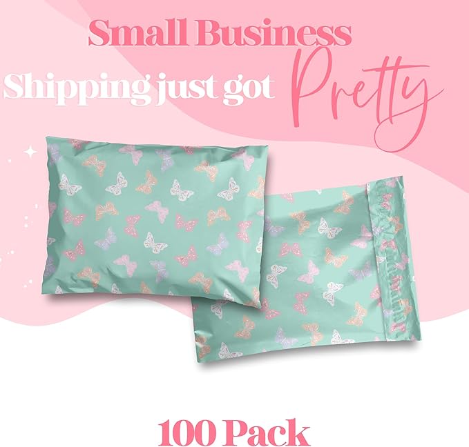 6x9 Designer Poly Mailer 100 Pack Heavy Duty Waterproof Self Seal Shipping Bags - Image 2
