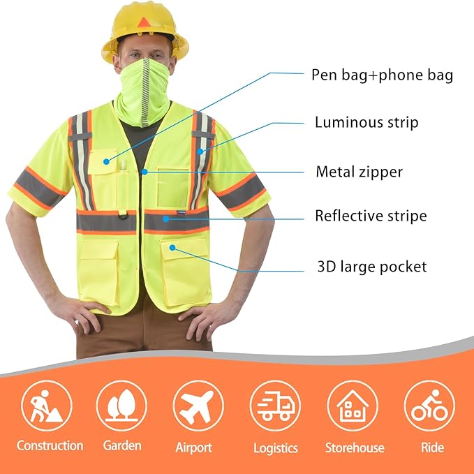 AYKRM 11 color High Vis Reflective Safety Vest - Image 4