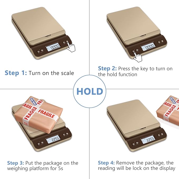 QP Digital Shipping Postal Scale, 86lb/0.1oz Accuracy Postage Scale - Image 6