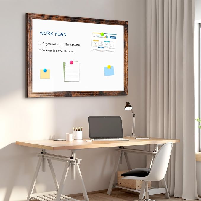 4 THOUGHT Dry Erase Board, 8 Magnets 4 Markers 1 Eraser - Image 9