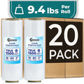 Rosmonde 18" Plastic Wrap for Moving, 20 Pack, 80 Guage Thick, 9.4 lbs/Roll by Rosmonde