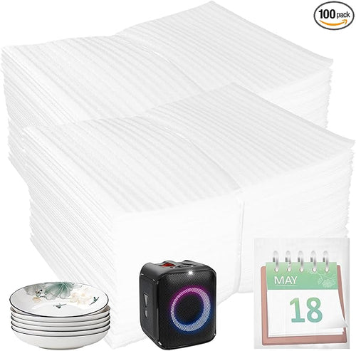 100 Pack 12''x 14'' Cushion Foam Pouches, Moving Supplies by High-PQ