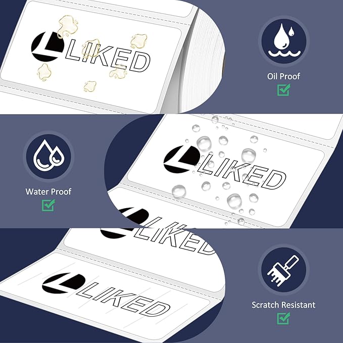 L LIKED 2" x 1" Direct Thermal Labels, Permanent Adhesive Barcode Adress Labels - Image 5