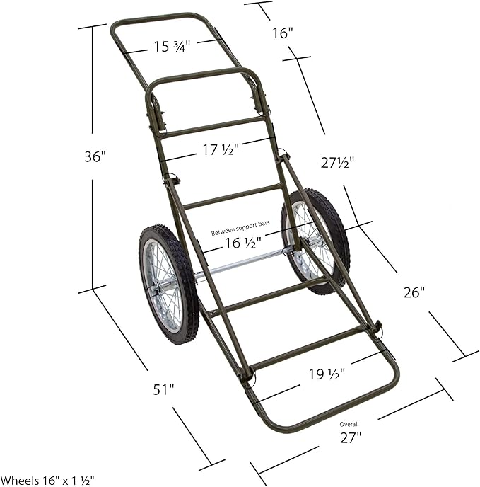 Kill Shot Deer Hunting Folding Game Cart 500 lb Capacity - Image 2