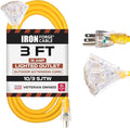 Iron Forge Cable 10 Gauge 3ft Lighted Outdoor Heavy Duty Extension Cord - 15 by IronForgeCable