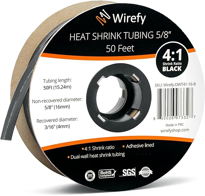 Wirefy 5/8" Heat Shrink Tubing by Wirefy