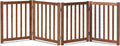 LZRS 4-Panel Wooden Free Standing Foldable Dog Gate Indoor – 24" High, Extra by LZRSPET