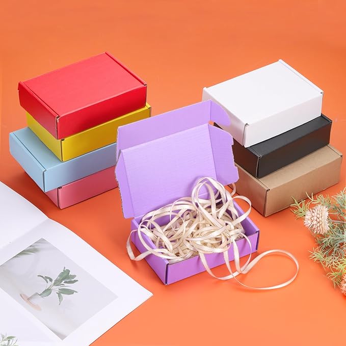 PATIKIL 6 x 6 x 2 Inch Shipping Boxes, 32 Pack Hard Corrugated Cardboard Box - Image 3