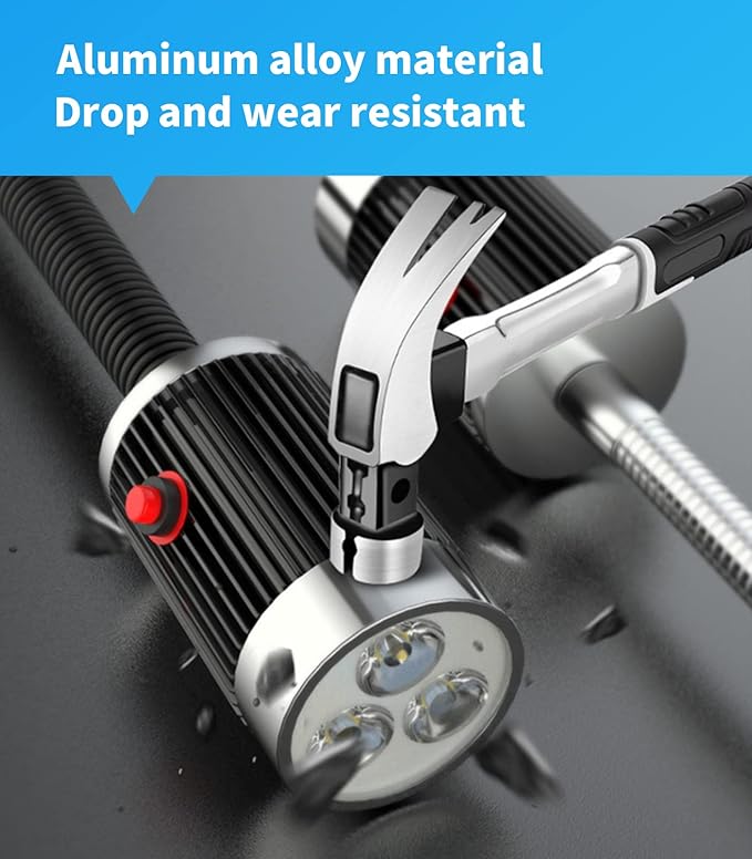 Magnetic Work LIght, 9W Led Flexible Gooseneck - Image 3