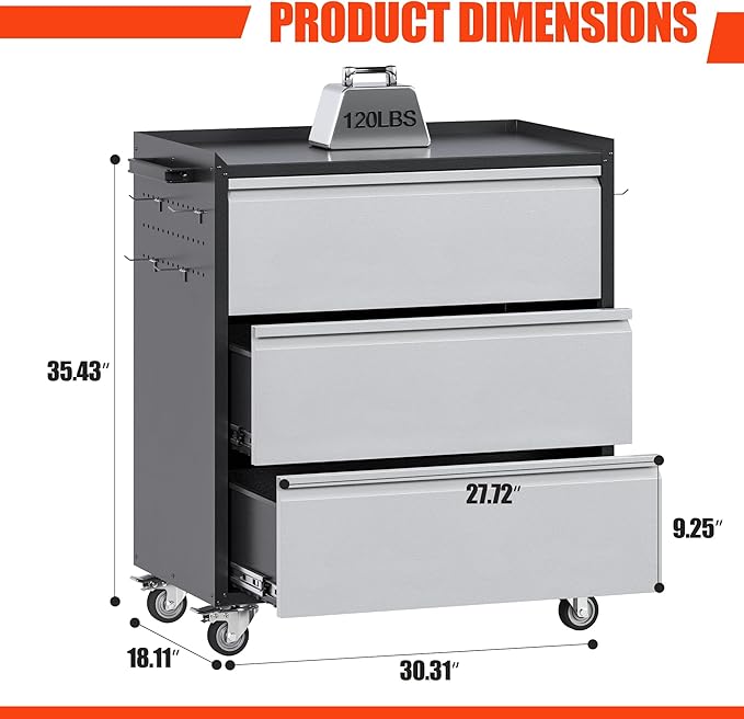 Aobabo Tool Storage Garage Cabinet - Image 3