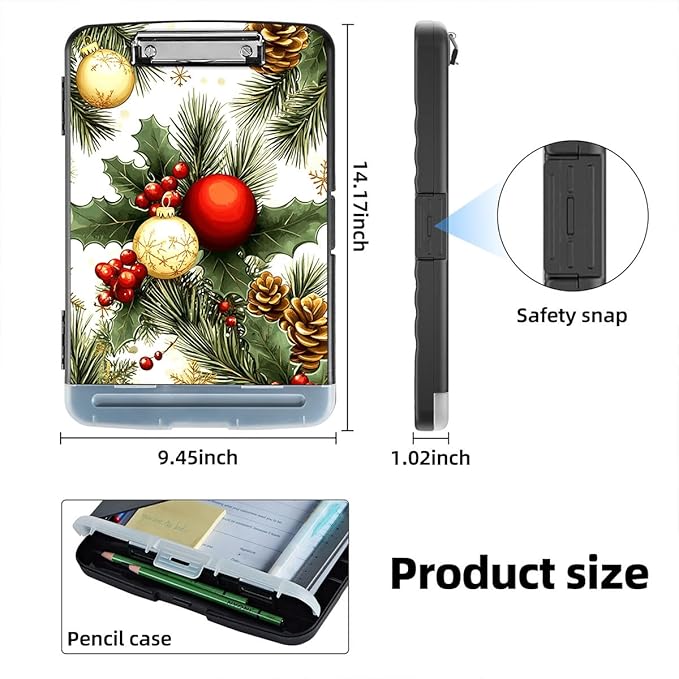 Clipboard with Storage Box & Pen Holder, Heavy Duty Clip Boards 8.5x11 - Image 2