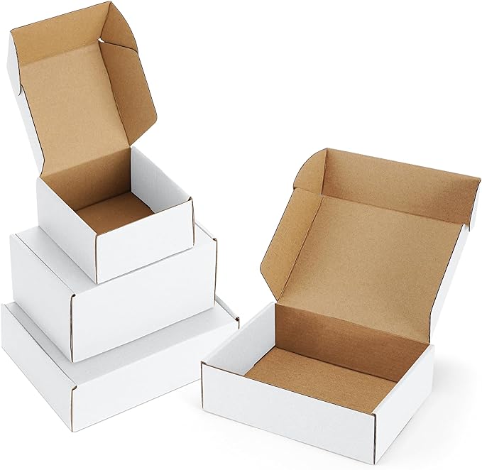 Assorted-Sizes-Shipping-Boxes-45-Pack: 4x4x2 & 6x4x3 & 7x5x2 by POEVER