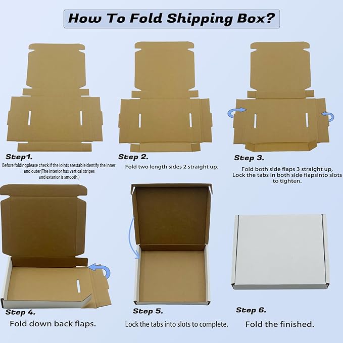 7x5x1.5 inch White Shipping Boxes 50 Pack, Small Corrugated Cardboard Mailer - Image 8