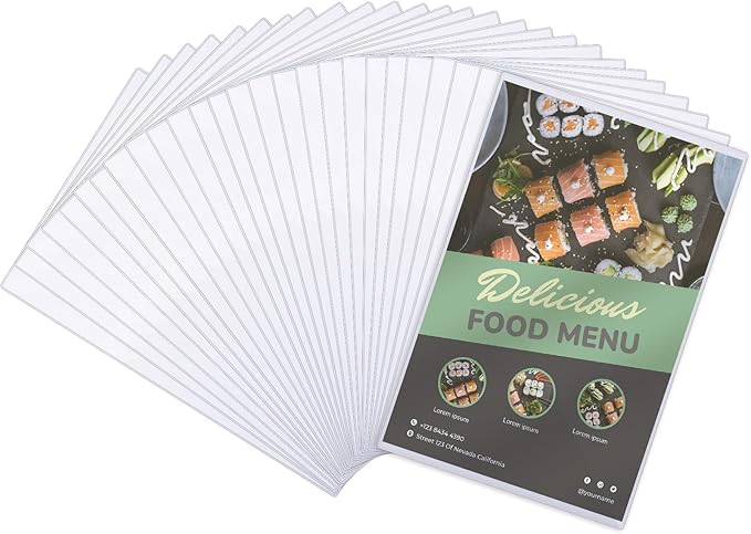 Henoyso 25 Pcs 11" x 17" Rigid Print Protectors, Heavy Duty Hard Plastic Sheet by Henoyso