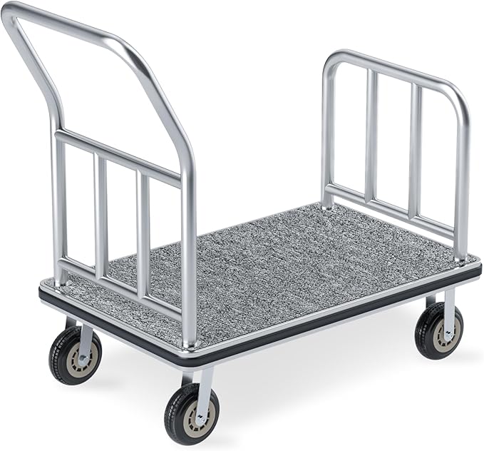 Hotel Luggage Cart, 900LBS Load Capacity Bellman's Cart by Unknown
