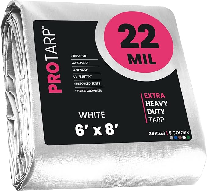 PROTARP Extreme Heavy Duty 22 Mil Tarp Cover, Waterproof, UV Resistant by Protarp