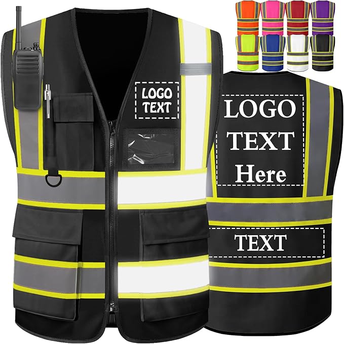 Custom Safety Vest High Visibility Customize Class 2 by YAEILOV