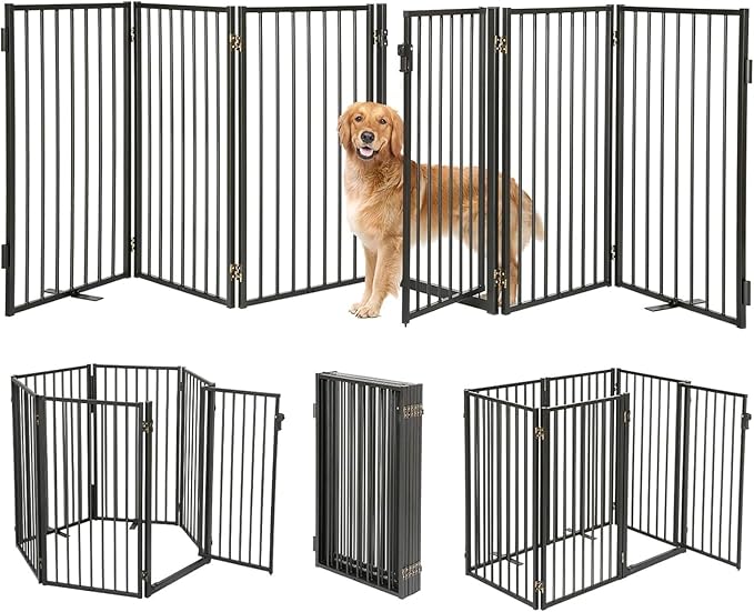 Metal Freestanding Dog Gates by WeLovePetsAsMuchAsYouDo