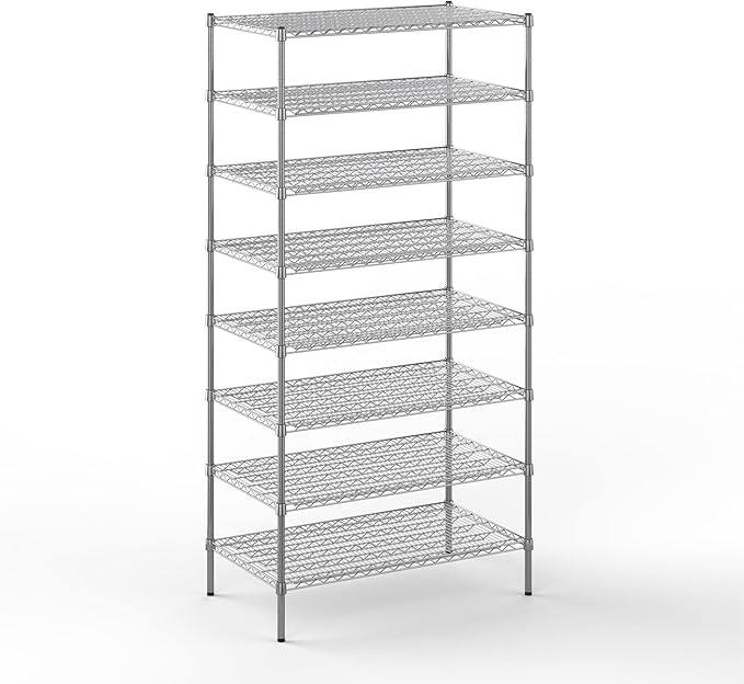 24" Deep x 42" Wide x 86" Height Wire Shelving Kit | 8-Tier | NSF Commercial by Regal+Altair