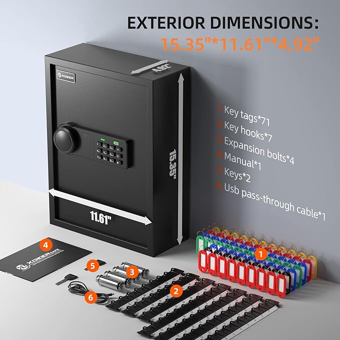 XDeer 71-Key Safe Wall Mount - Image 6