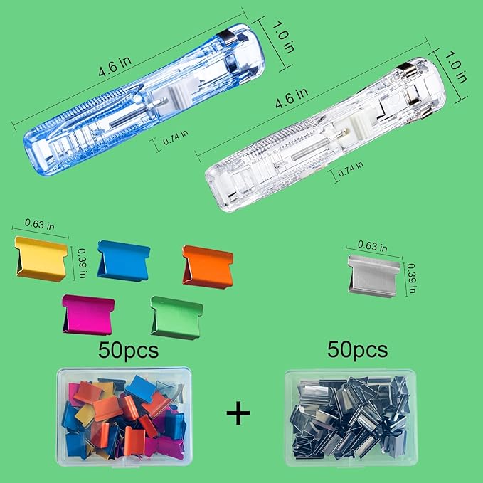 Reusable Portable Paper Clam Clip Dispenser Refill Clips, 40 Sheet - Image 2