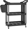HOMCOM 3 Tier Utility Cart on Wheels, Rolling Tool Storage by HOMCOM